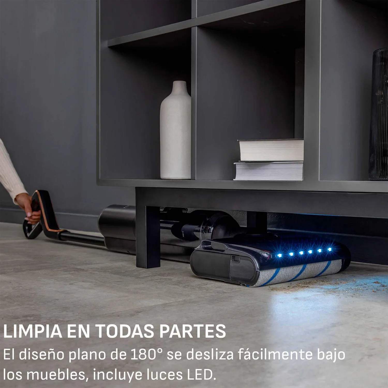 Aspiradora Trapeadora Vertical X-clean 7 Inalámbrica Función 2 En 1 para Suelos Duros T-fal 3