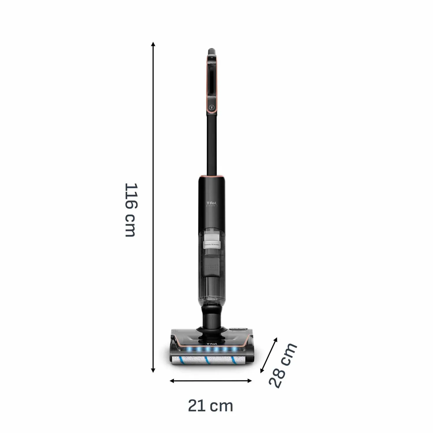 Aspiradora Trapeadora Vertical X-clean 7 Inalámbrica Función 2 En 1 para Suelos Duros T-fal 8