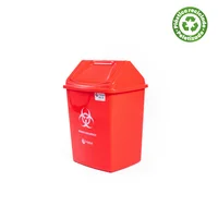 Papelera Plástica Vaivén 22 Lt Roja Colplast