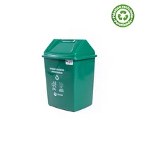 Papelera Plástica Vaivén 22 Lt Verde Colplast
