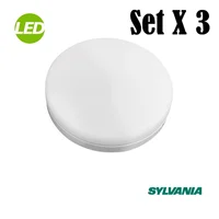 Panel Led 12w Set de 3 sin Borde Luz Cálida Sobreponer