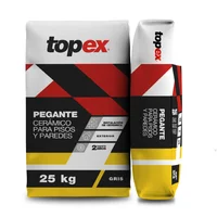 Pegante Cerámico para Pisos y Paredes Exterior Gris 25 kg Topex