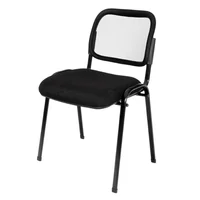 Silla de Visitas Negra con Espalda de Malla