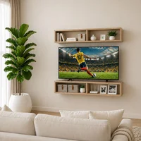 Combo de 2 Repisas Champions 92x19.5x19.5 cm Madera Natural