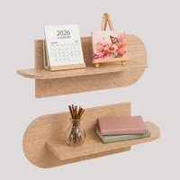 Combo de 2 Repisas Bello 58x15x19 cm Madera Natural