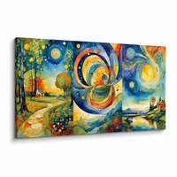 Acuarela Paisaje Abstracto 34x72cm