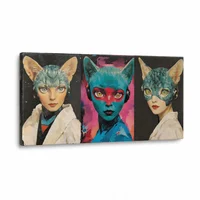 Arte Pop Felinas 34x72cm