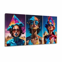 Arte Pop Mujeres a Color Set X3 60x43cm C/u
