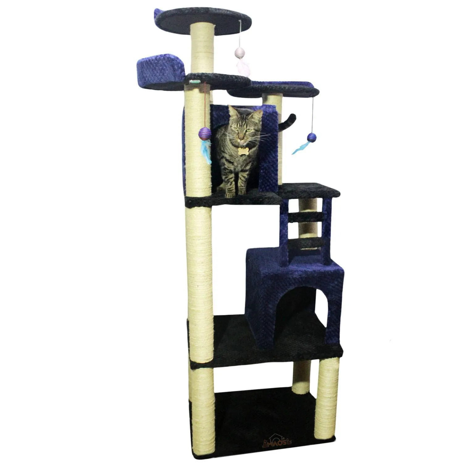 Gimnasio Rascador para Gatos Casa Grande 180x60x45