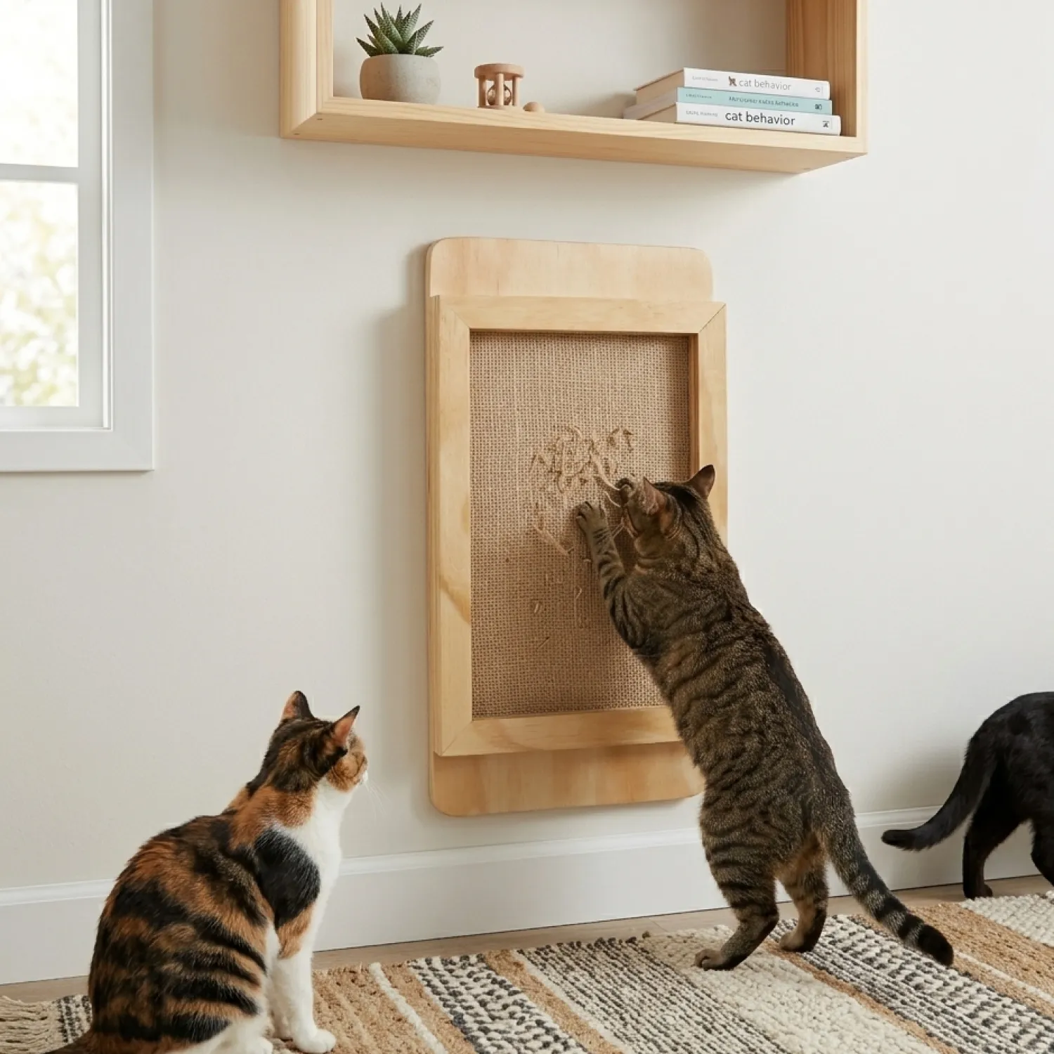 Rascador Pared En Pino para Gatos Malla 35x18 4