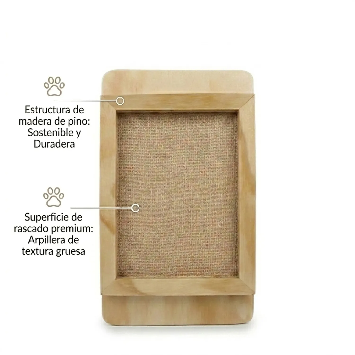 Rascador Pared En Pino para Gatos Malla 35x18 7