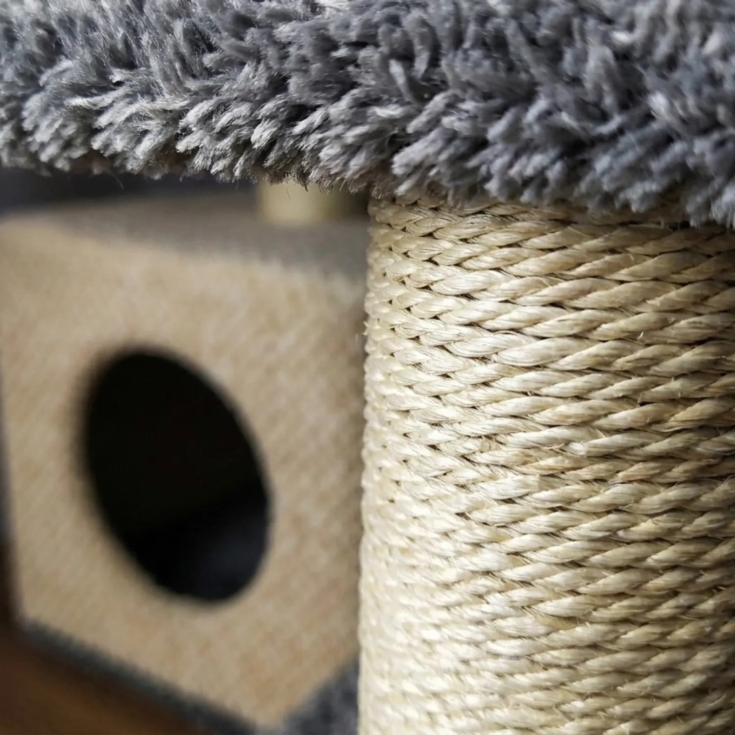 Gimnasio Rascador Para Gatos Con Sofá 70X48X38 6