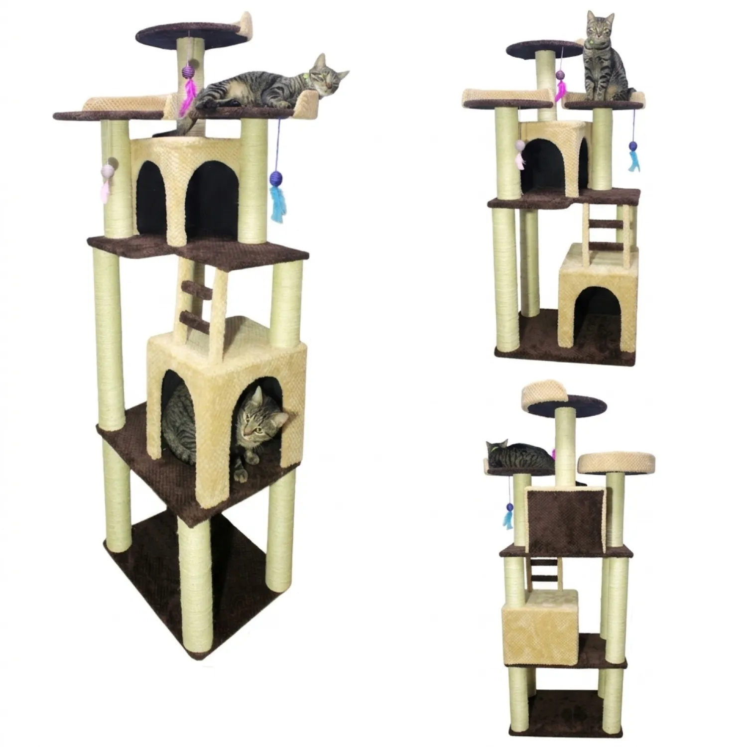 Gimnasio Árbol Para Gatos Grande Casa 180X60X45 3