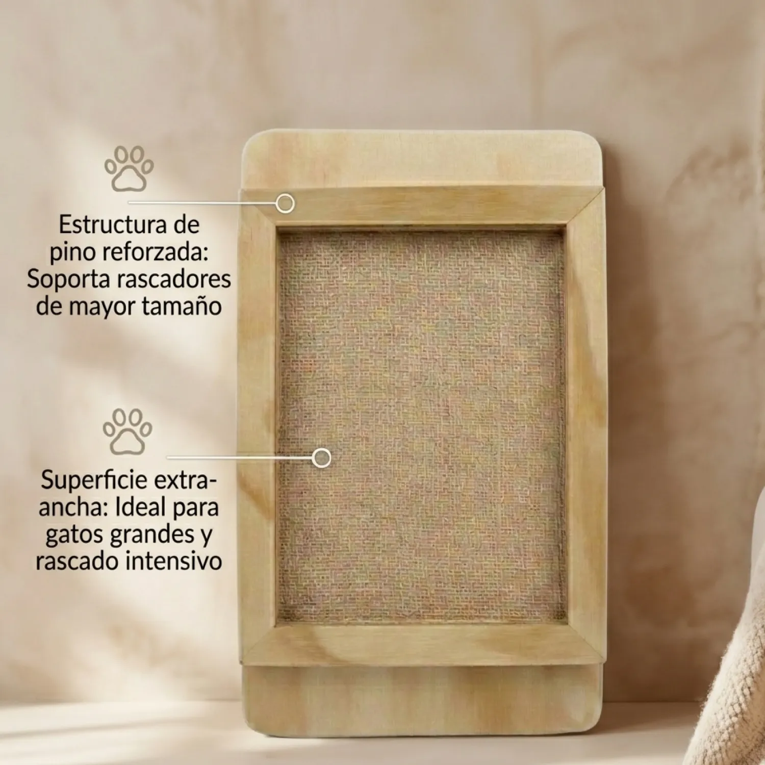 Rascador Pared En Pino Para Gatos Malla 45X23 7