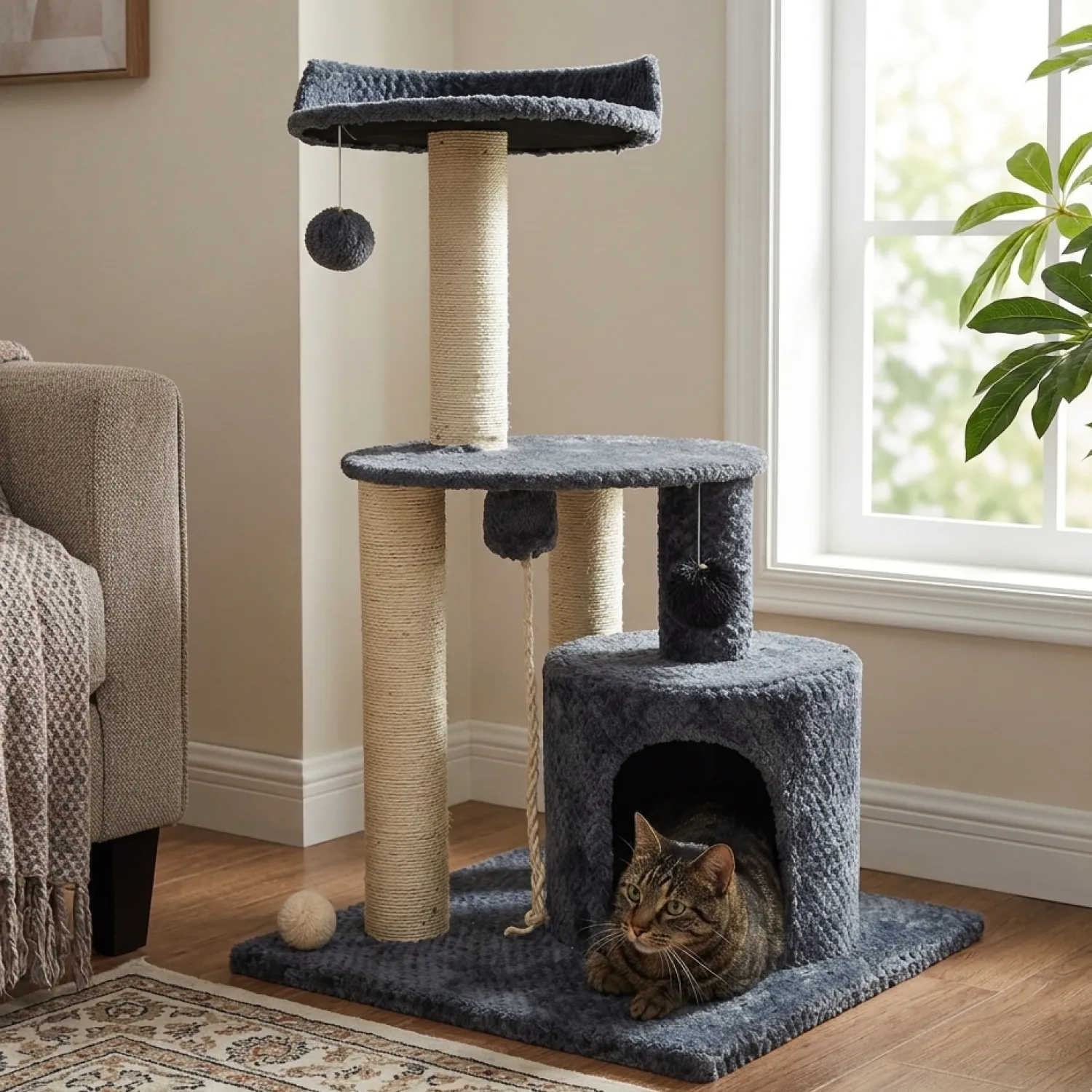 Gimnasio Árbol Para Gatos Escalera 100X50X50