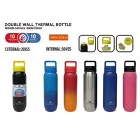 Botella Termica de Doble Pared 1lt Oval Cols Pza