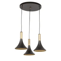 Lámpara de Techo Campagna Negro 3 Luces E27 Producto Certificado
