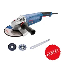 Pulidora Angular Eléctrica 9 Pulgadas Bosch 2500W 6500 RPM GWS 25-230 Deadman 5/8 Pulgadas Bosch Outlet