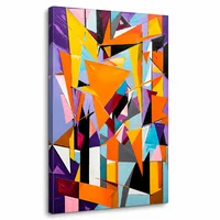 Lienzo Explosión Geométrica Arte Abstracto 93x60cm