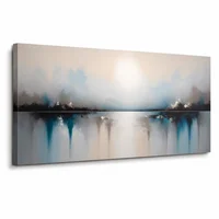 Lienzo Horizonte Minimalista Cielo y Mar 118x55cm