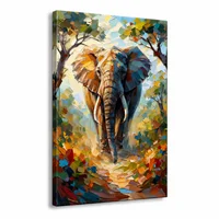 Lienzo Cuadro Decorativo Elefante Sendero Ancestral 93x60cm