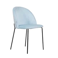 Silla Comedor Moderna Wailani Tela Azul 51x44x78 cm
