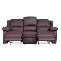 Sofa Reclinable 3 Puestos Cafe Webb 190x78x102 cm