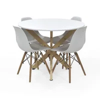 Set de Comedor Luxor con 4 Sillas Banfield Blanco