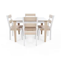 Set de Comedor Con Mesa y 4 Sillas Manaos Blanco Oasis