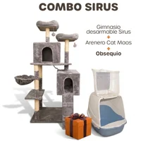 Combo Sirus Gimnasio Desarmable para Gatos+ Arenero + obsequio