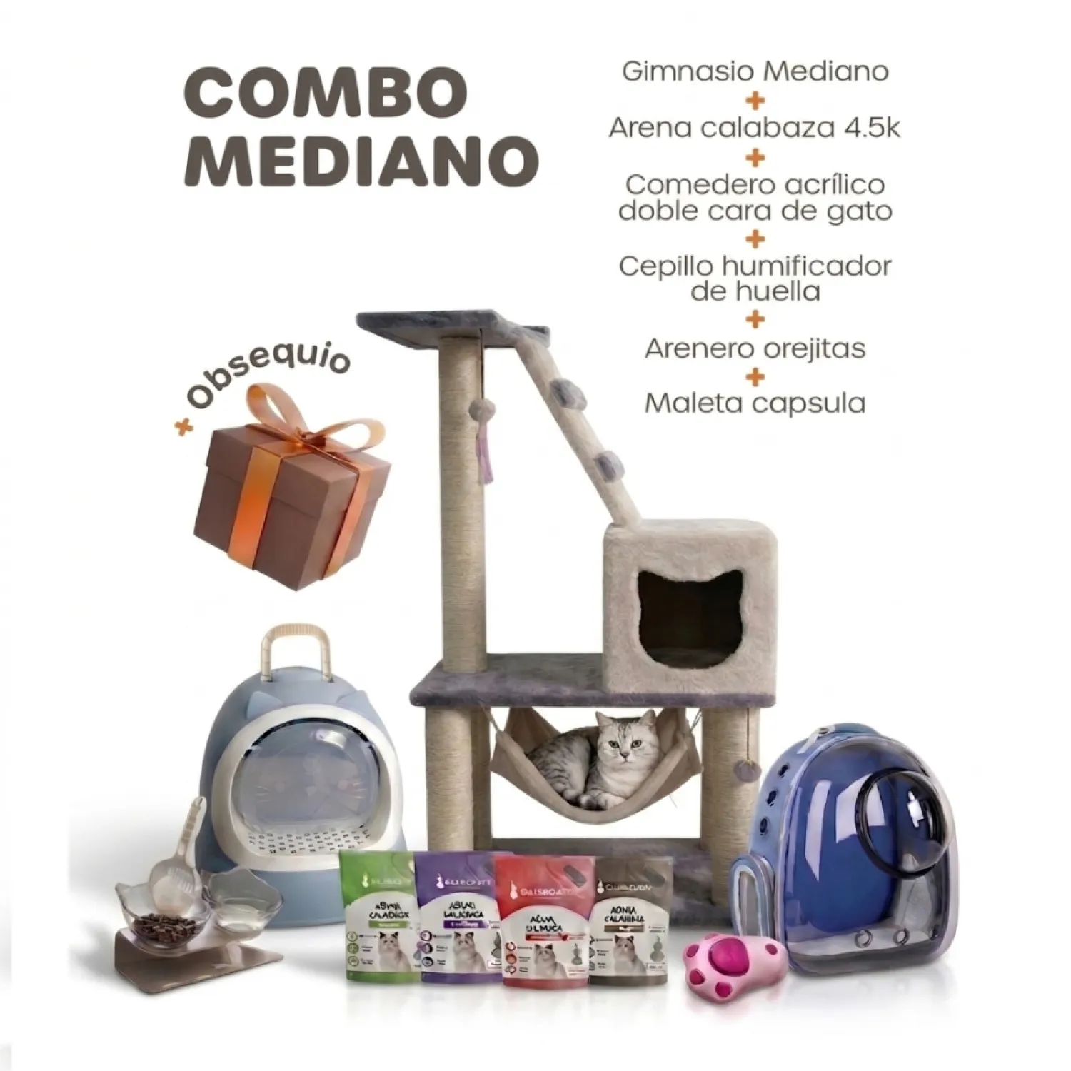Combo Mediano Gimnasio para Gatos + Obsequio