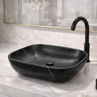 Lavamanos Rectangular Negro Mate 45.5x32.5x13.5