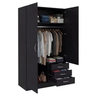 Closet Marfil 180x100x48 Rta Chocolate Oscuro