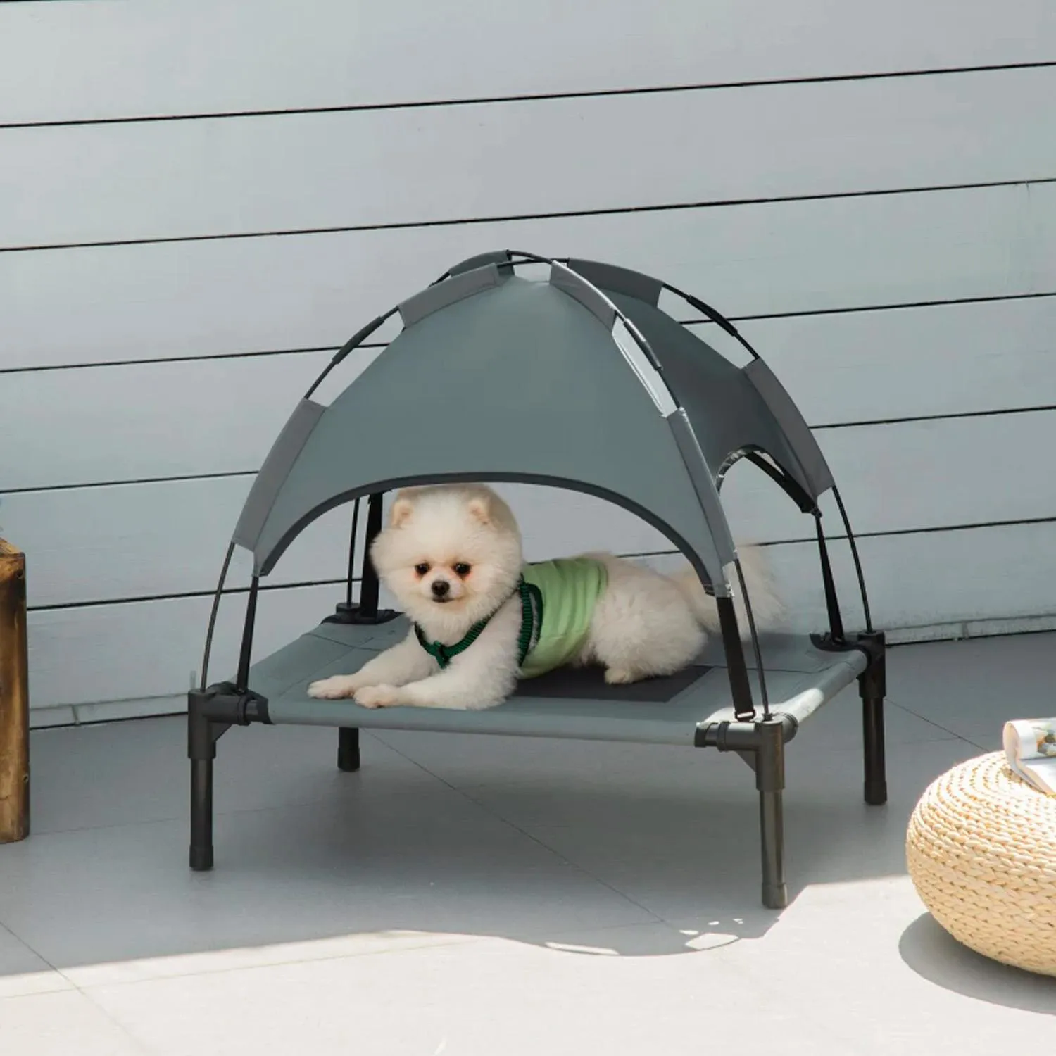 Cama Elevada Perro Hamaca Lona Carpa Iglú Mascota Raza Pequeña m