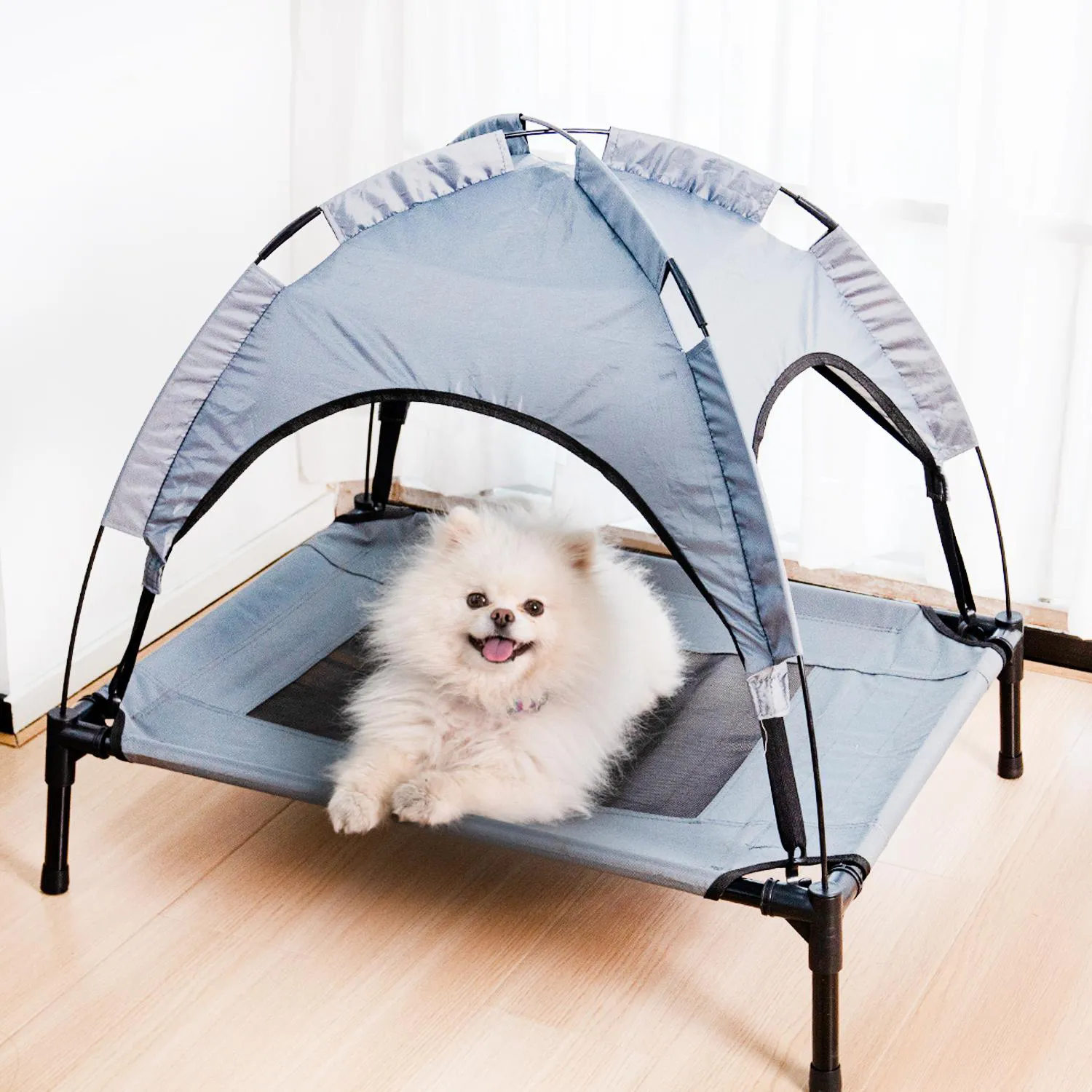Cama Elevada Perro Hamaca Lona Carpa Iglú Mascota Raza Pequeña m 3
