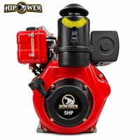 Motor Diésel 5HP a 3600RPM Eje 1 Pulgada Cuña-Rosca Hipower