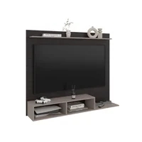 Panel Tv Munt 130x160x31 Rta Gris Chocolate Oscuro