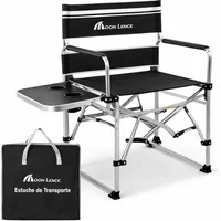 Silla Director de Camping Aluminio con Mesa Lateral Portavasos Moon Lence