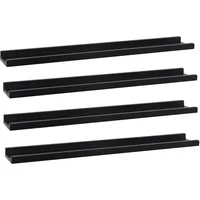 Repisa flotante de madera negro 13 x 4 x 91,5 cm PHOENANCEE juego de 4 - Ref 3081749