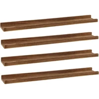 Repisa flotante de madera negro 13 x 4 x 91,5 cm PHOENANCEE juego de 4 - Ref 3081776