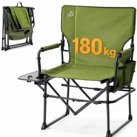 Silla Director Plegable Verde TIMBER RIDGE con Mesa Lateral y Portavasos