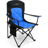 Silla de Camping Plegable Azul FAIR WIND Acolchada con Soporte Lumbar