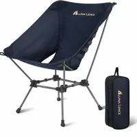 Silla de Camping Plegable Negra MOON LENCE Plus Ultraligera para Senderismo