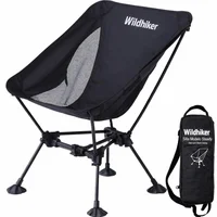 Silla Plegable de Camping Aluminio Ultraligera Compacta con Malla Wildhiker