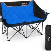 Silla Plegable de Camping Doble Acero Acolchada Extra Grande Emerit