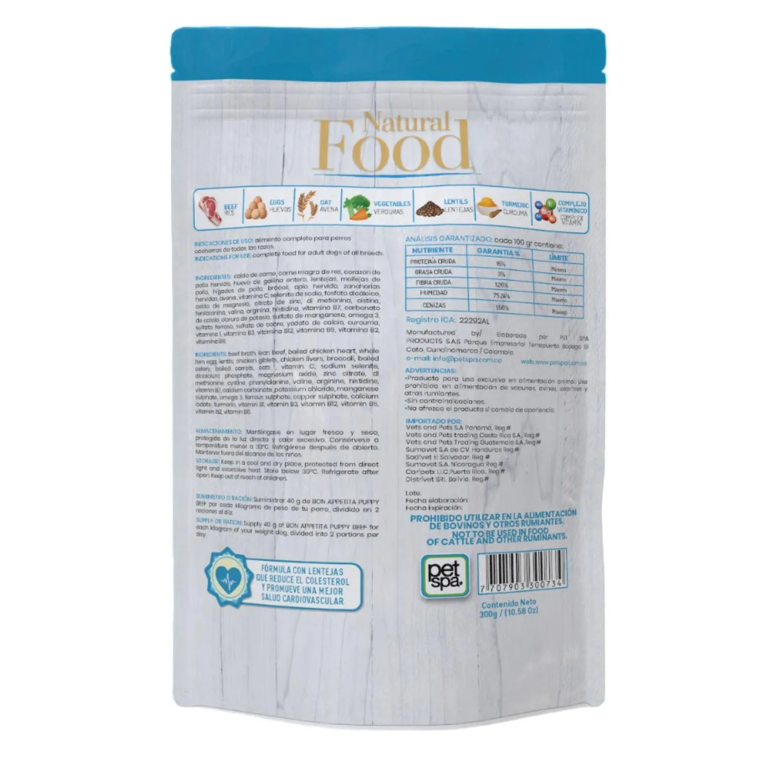 Comida Húmeda Para Perro Bon Appetita Cachorro Res 300 G