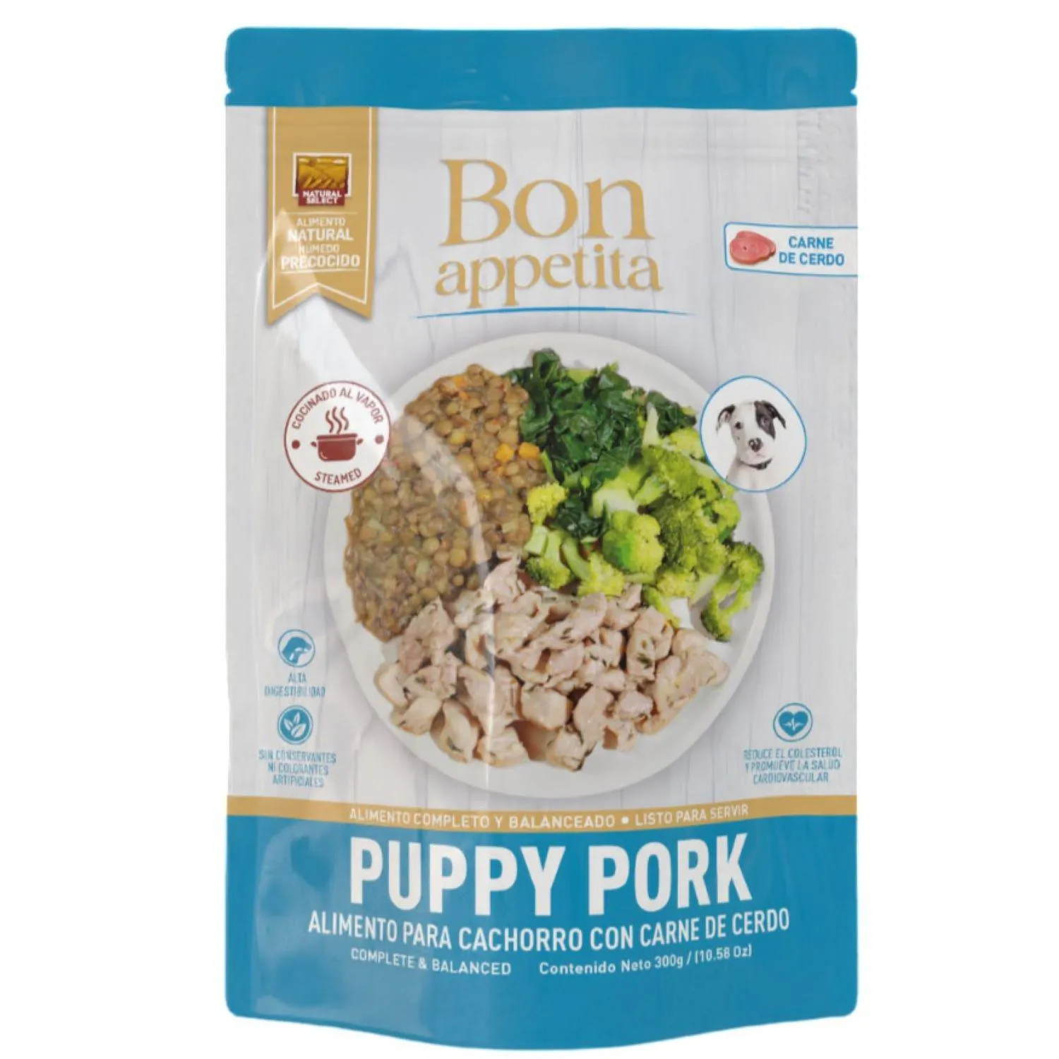 Comida Húmeda Para Perro Bon Appetita Cachorro Cerdo 300 G