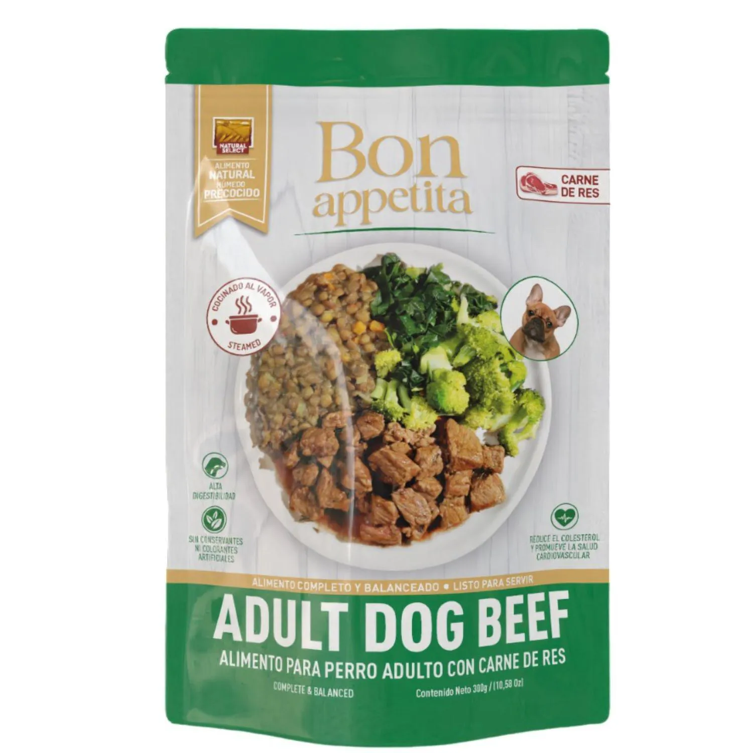 Comida Húmeda Para Perro Bon Appetita Adulto Res 300 G