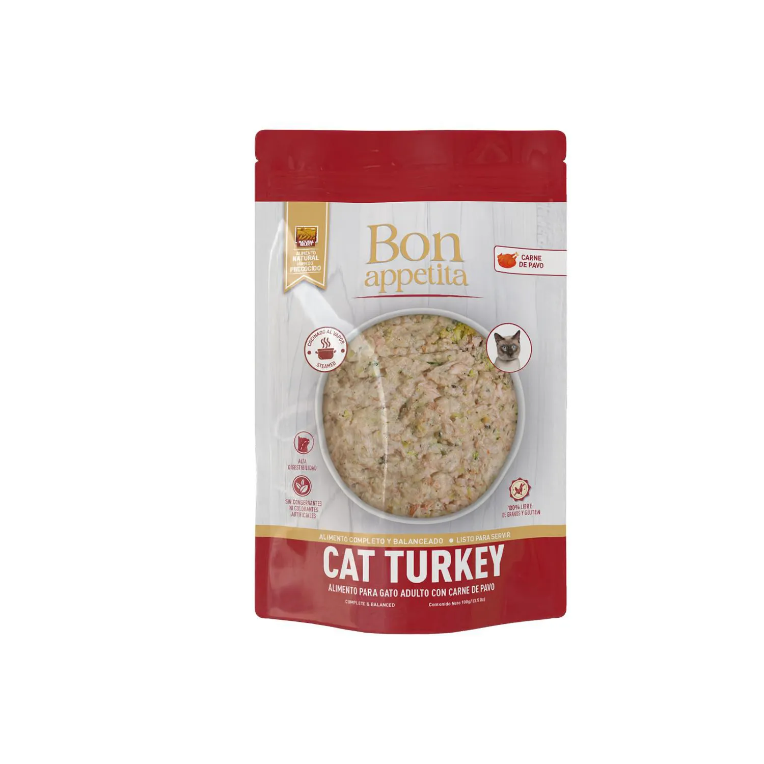 Alimento Húmedo Para Gato Bon Appetita Adulto Pavo 100 G