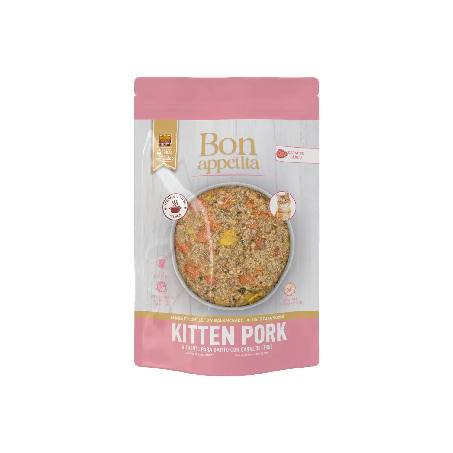 Alimento Humedo Para Gato Bon Appetita Cachorro Cerdo 100 G